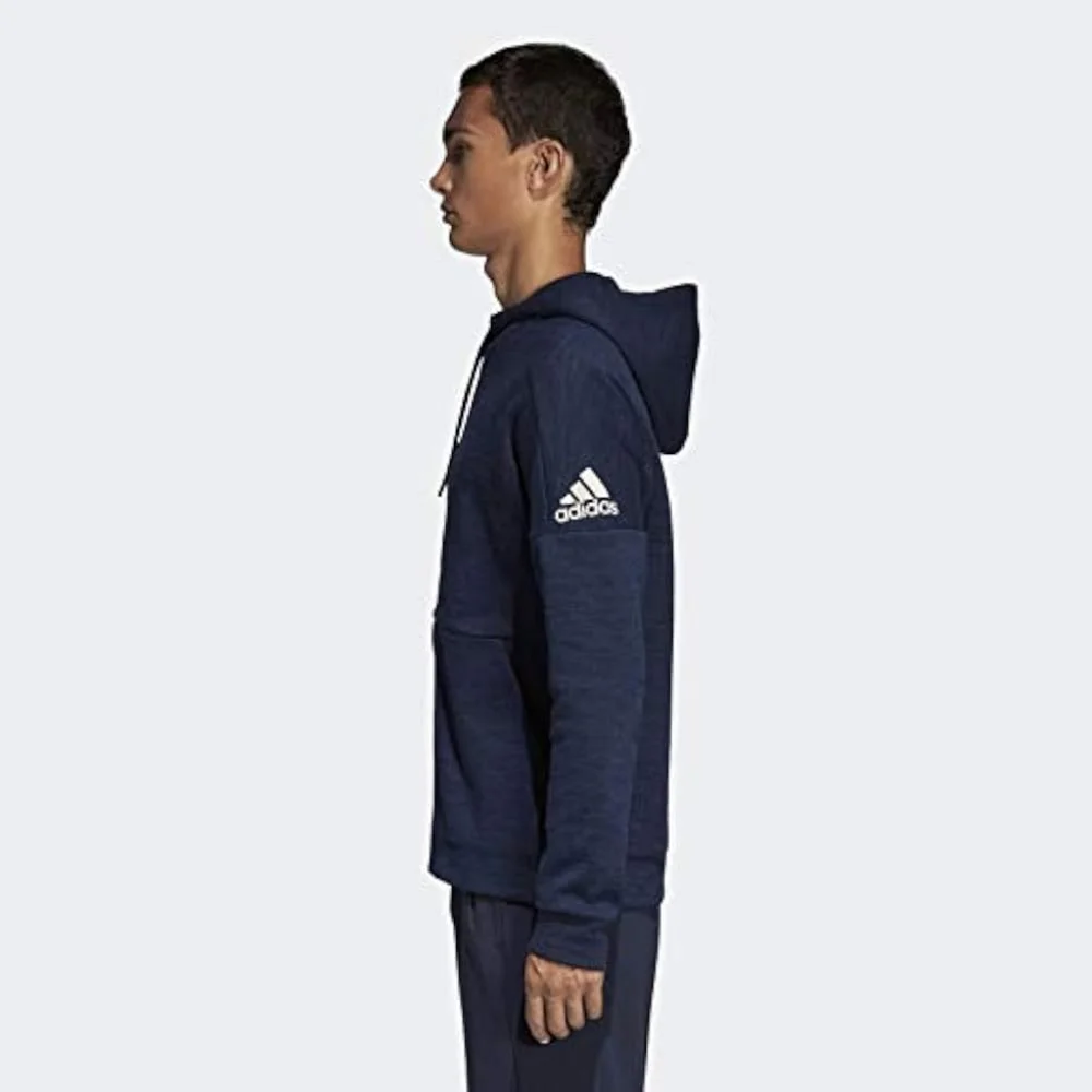 Men's adidas Id Stadium Fz Knit Gray Jacket DU1136 Hoodie Blue Nwot